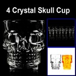 Krystal Skull Head Shots Glas 4 stk